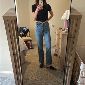 Abercrombie 90s straight ultra high rise 24short